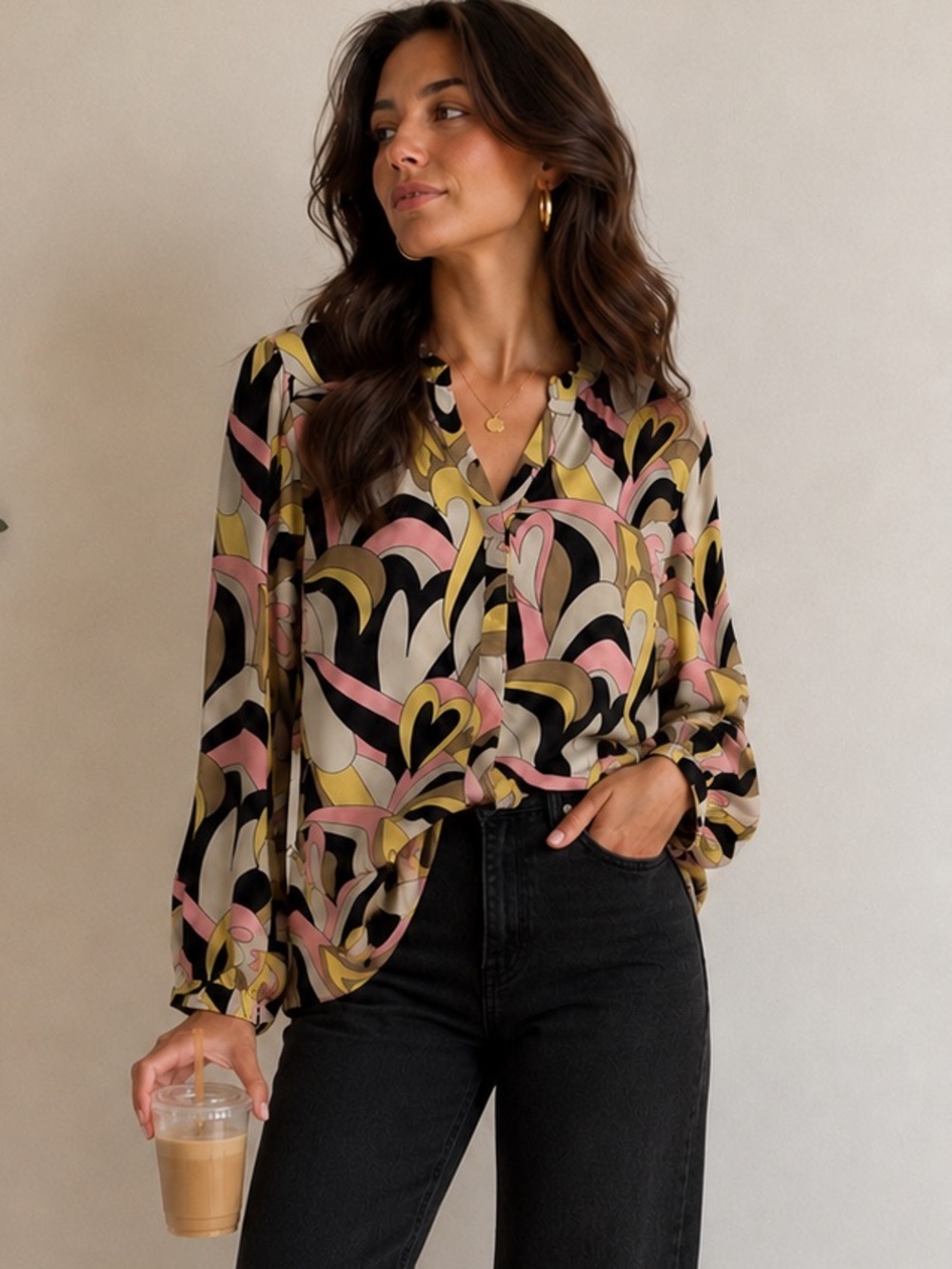 Belle by Kim Gravel Multi Colored Blouse